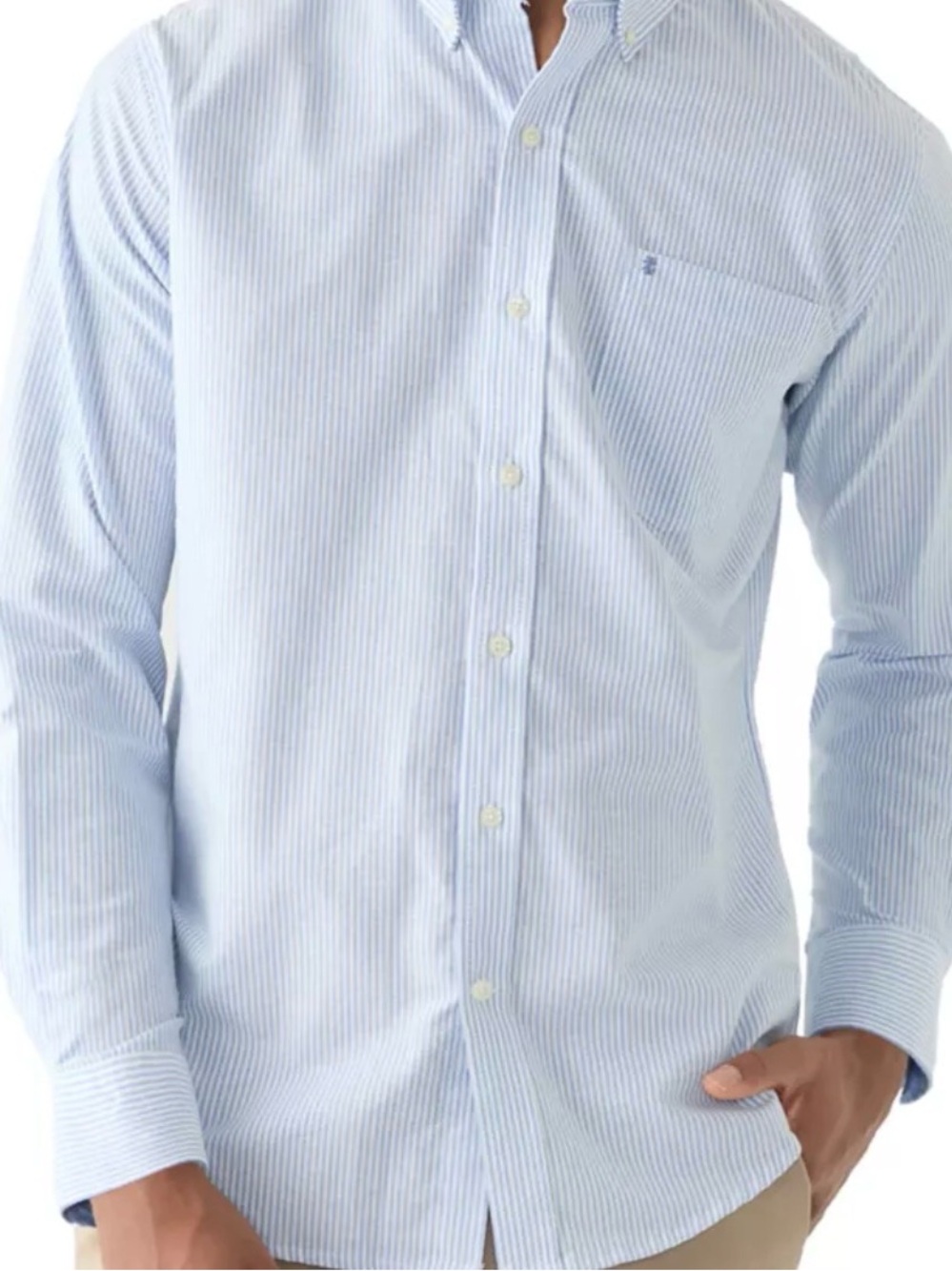 IZOD Long Sleeve Stripe Oxford Shirt